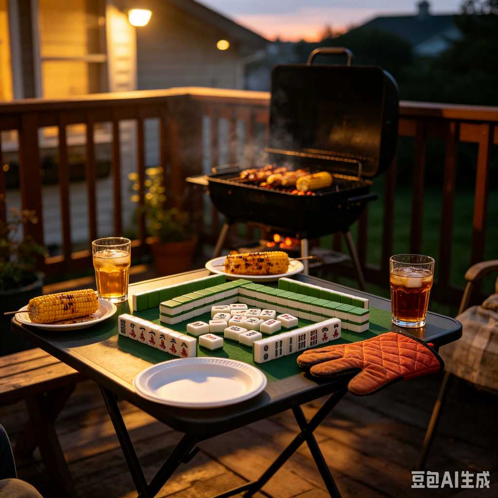 flat print mahjong set
